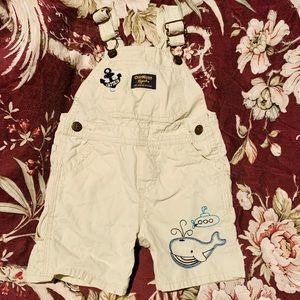 Cream unisex overalls Osh Kosh B’Gosh anchor 12 m